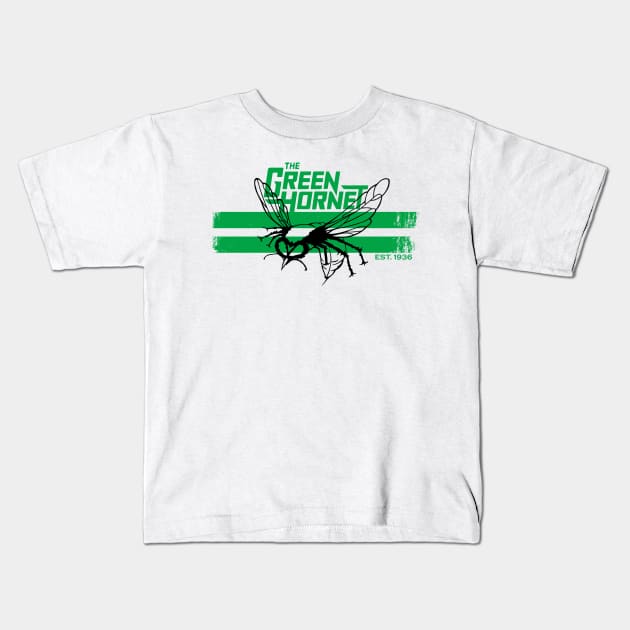 GREEN HORNET STRIPES Kids T-Shirt by ROBZILLA